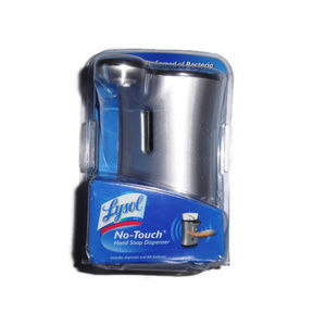 New Lysol No Touch Hand Soap Dispenser Silver